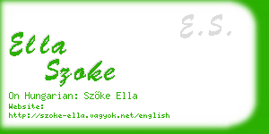 ella szoke business card